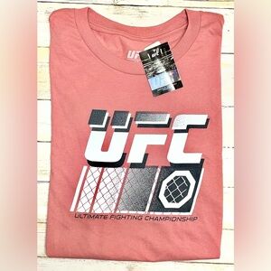 UFC Men's Short Sleeve Large Shirt Salmon color New with Tag